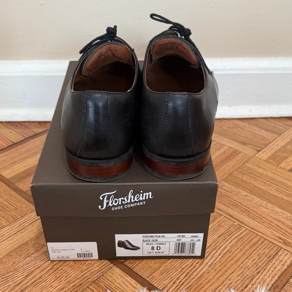 Florsheim Black Leather Oxfords for Men
